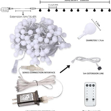116ft Color Changing String Lights, 200 LED Multicolor & Warm White Globe Lights with Remote, 11 Modes, IP44 Waterproof, Plug in Fairy Lights for Indoor Outdoor Christmas Party Garden Decor