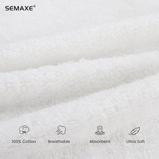 SEMAXE 6-Pack White Hand Towels - Premium 27