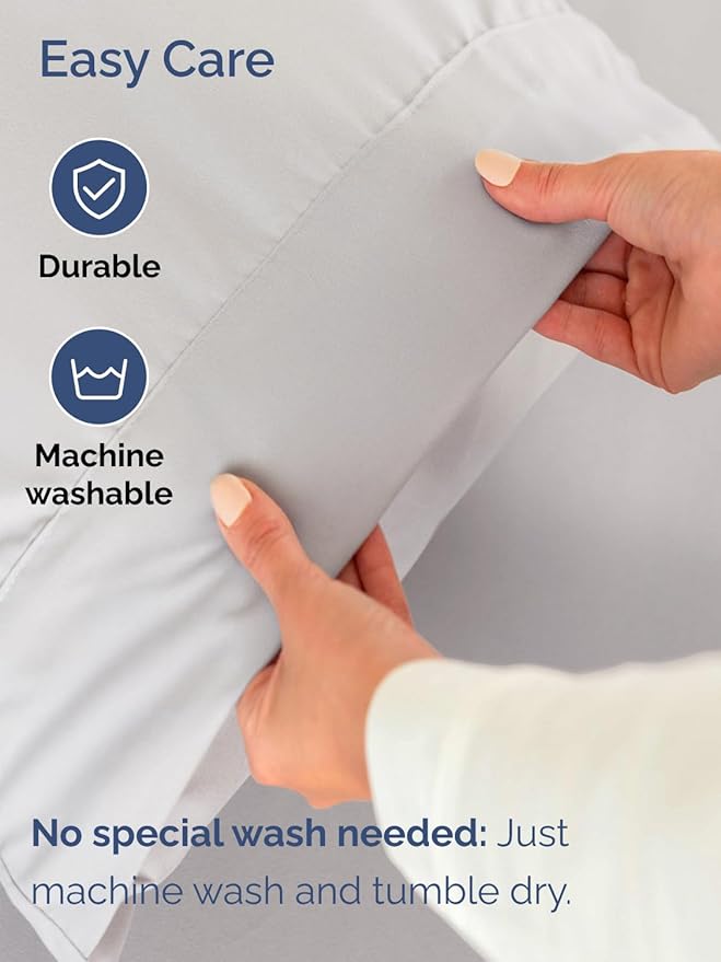 Extra Deep Pocket King Sheets - 4 Piece Breathable & Cooling Bed Sheets - Hotel Luxury Bed Sheet Set - Soft, Wrinkle Free & Comfy - Easily Fits Extra Deep Mattresses - Deep Pocket French Grey Sheets