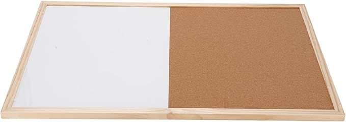 BAFOVY Cork Board Magnetic Dry Erase Office Bulletin Board 40x60cm Self Healing Wall Mounted with Solid Wood Frame for Homes Classrooms Dorms