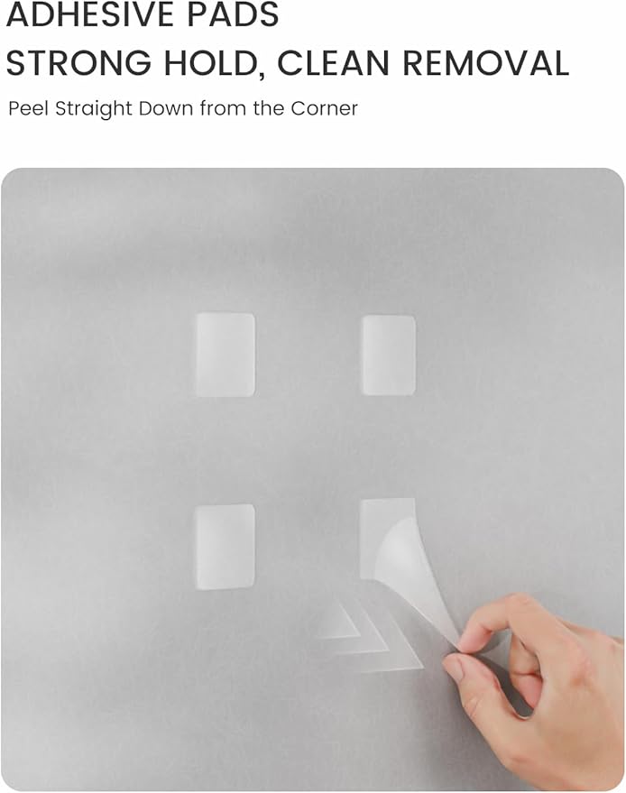 Felt Bulletin Board Tiles -28"x18" with 40 Adhesive Tabs, Cork Board Alternative for Office Decor, Push Pin Board Wall Organizer 6-Pack(Soft Periwinkle)