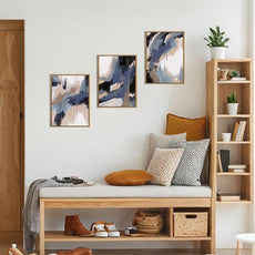 BINCUE Blue Neutral Wall Art Modern Abstract Artwork for Living Room Bedroom Office 12