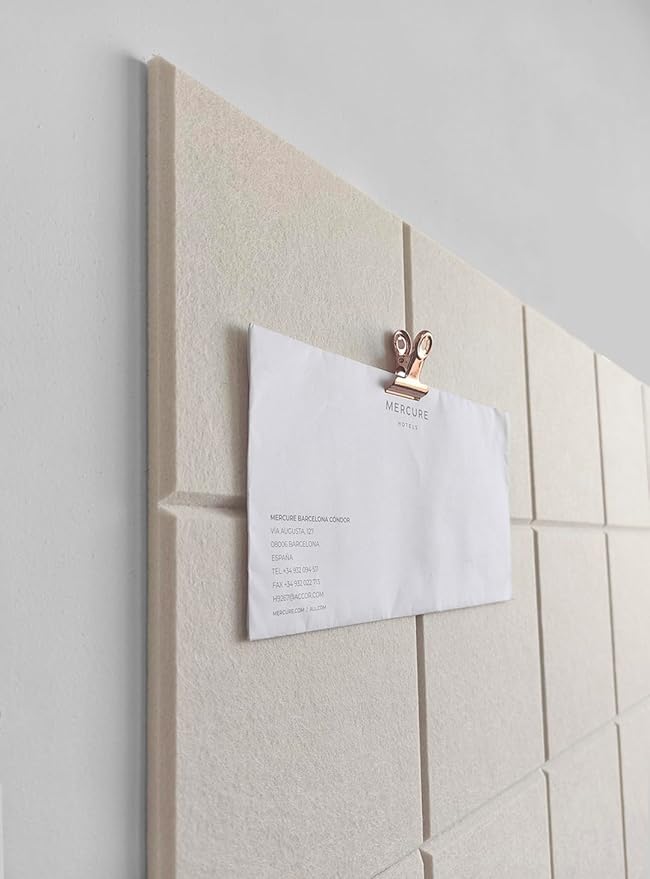 Cork Board 24 x36 Alternative - 6 Pack Felt Wall Tiles with Safe Removable Adhesive Tabs, Cork Boards for Walls Cork Board for Home Office Pin Board Tack Board - Beige