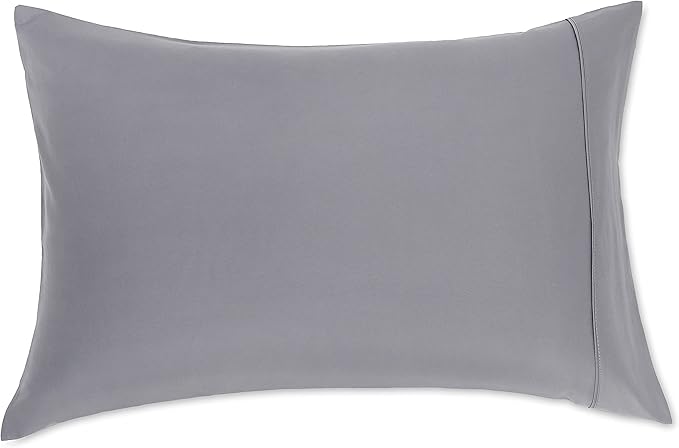 Amazon Basics King Pillow Cases Set of 2 - Lightweight, Super Soft Easy Care Microfiber, Dark Gray, 40" L x 20" W, Pillows Not Included