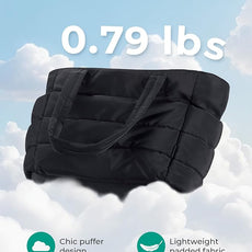 BAGSMART Tote Bag for Women, Lightweight Puffy Tote Bag with Compartments Shoulder Bag Handbag for Travel, Work, Gym