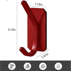 Paoli Heavy Duty Adhesive Wall Hooks (4, Red)