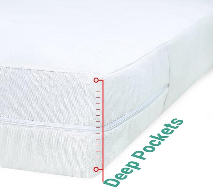 Ultimate Zippered Waterproof Mattress Encasement- Protector - 10 Year Warranty!