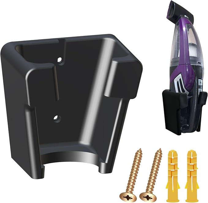 1 Pc Wall Mount Vacuum Holder/Docking Station with Screws, Fit for Bissell Pet Hair Eraser Handheld Vacuum Models 2390, 2390A, 2284W, 23903 & Auto-Mate Charging Dock, Save Space & Reduce Clutter