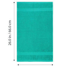 Amazon Basics 6 Piece hand towels for bathroom, Fade Resistant 100% Cotton Hand Towels, soft absorbent bathroom hand towels 6 - Pack (26''x16''), Teal