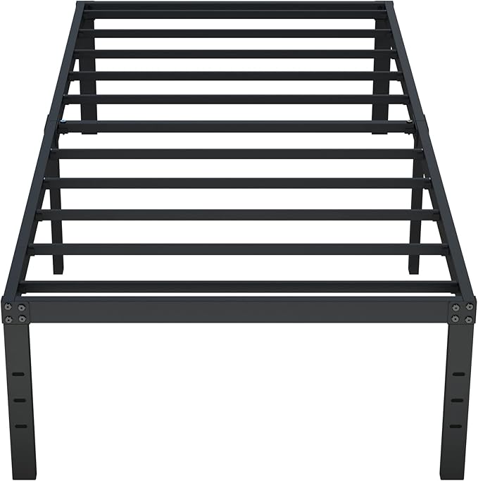 16 Inch Metal Twin XL Platform Bed Frame Support Up to 2500 lbs, No Box Spring Needed, Easy Assembly, Noise Free, Black