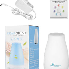 Diffuserlove Essential Oil Diffusers 200ML Remote Control Ultrasonic Mist Humidifiers BPA-Free Aromatherapy Diffuser with 7 Color Lights, Auto Shut-Off for Bedroom Office Kitchen