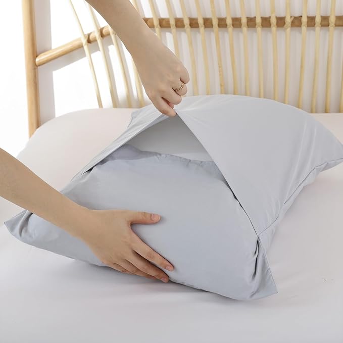 ROSGONIA California King Comforter Set Light Grey, 3pcs (1 Boho Gray Cal King Comforter & 2 Pillowcases), Soft Lightweight Bedding Blanket Quilt