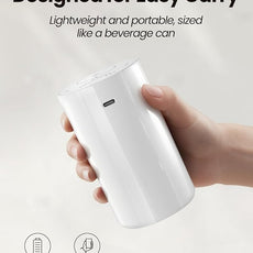 Waterless Essential Oil Diffuser, Portable Aromatherapy Diffuser with 20mL Capacity, Battery Operated Mini Scent Diffuser,3 Mist Levels & Timers, Leak-Free, for Home, Car, Office (White)