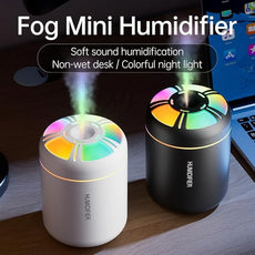 180ml Portable Small Humidifier with Colorful LED Night Light, USB Personal Desktop Humidifier for Car Home Office Travel, Auto Shut-Off, 2 Mist Modes, Super Quiet