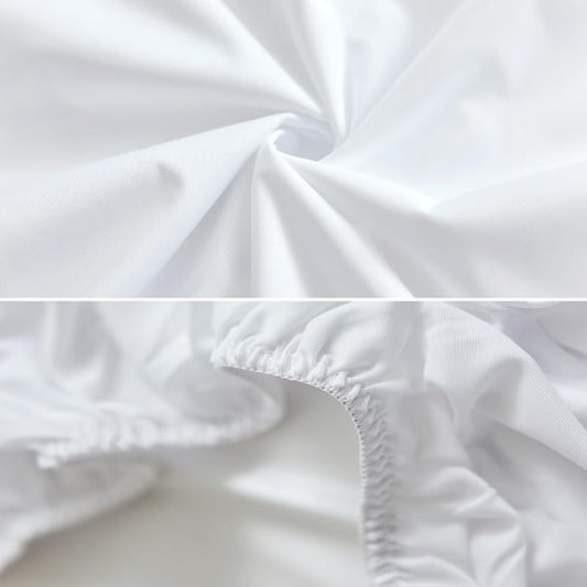Full Size Mattress Protector 54x75 in【Fits for 6-18" Deep】 5-Sided Fitted Sheet Mattress Covers, Smooth Top Fabric with Elastic Band
