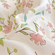 MKXI Garden Floral Comforter Twin XL Peach Blossom Pink White Floral Comforter Set Twin Size Botanical Bedding Comforter Pink Flowers Print Comforter Vintage Farmhouse Bed Comforters