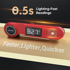 Rechargeable 0.5 Seconds Instant Read Meat Thermometer for Cooking, ±0.5℉ Accuracy Digital Food Thermometer with Large Screen, Waterproof Kitchen Thermometer Magnets for Grilling Frying BBQ