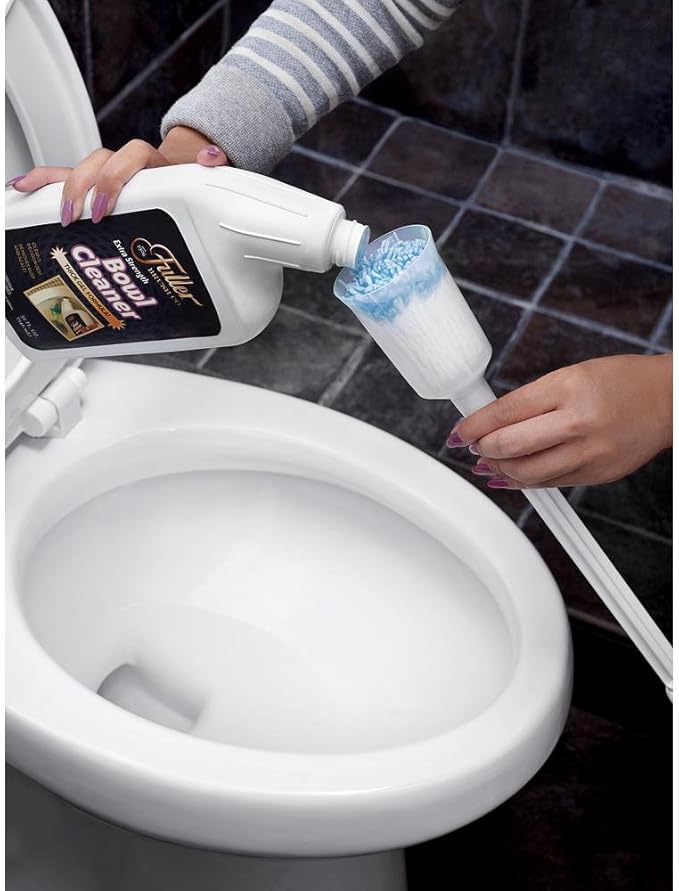 Fuller Brush Toilet Bowl Swab with Extra Strength Bowl Cleaner – Scratch-Free Toilet Bowl Cleaning, Long Handle, Deep Cleaning Under Rim