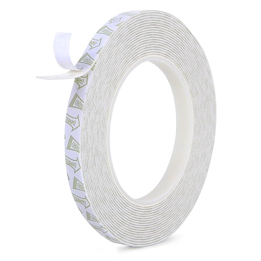Damage Free Double Sided Tape 0.39in x 20ft, Removable Picture Hanging Strips Residue Free, Heavy Duty Mounting Tape, Wall Tape No Damage Strong Adhesive Strips Foam Tape