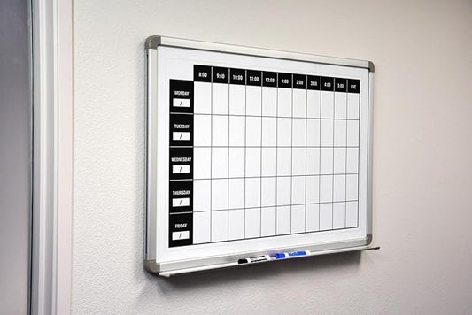 Work Week Dry-Erase Scheduling Whiteboard 36" x 24"