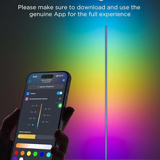 Govee RGBIC Floor Lamp Basic, LED Corner Lamp Works with Alexa, Smart Modern Floor Lamp with Music Sync and 16 Million DIY Colors, Color Changing Standing Lamp for Bedroom Living Room Blue