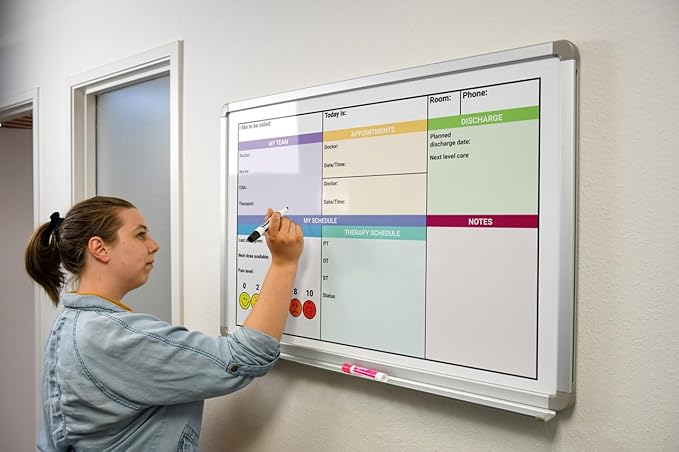 Pain Control with Color Hospital Whiteboard 48" x 36"