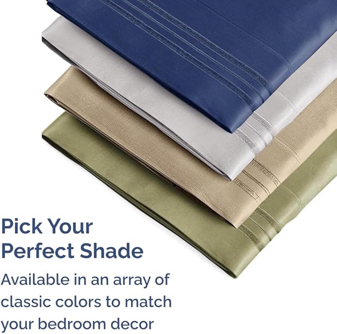 Queen Pillow Cases Set of 2 - Ultra Soft Hotel Quality Pillowcase Covers - Comfy, Cozy & Wrinkle Free - Shrinkage and Fade Resistant - Machine Washable Pillow Protectors - 2 Piece Set - French Grey