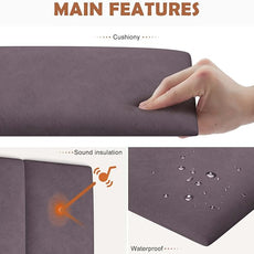 IFNOW Wall Mounted Upholstered Headboard Queen, 3D Peel and Stick Soundproof Panels, Reusable and Removable Padded Leather Bed Headboard, 9 Panels 9.84