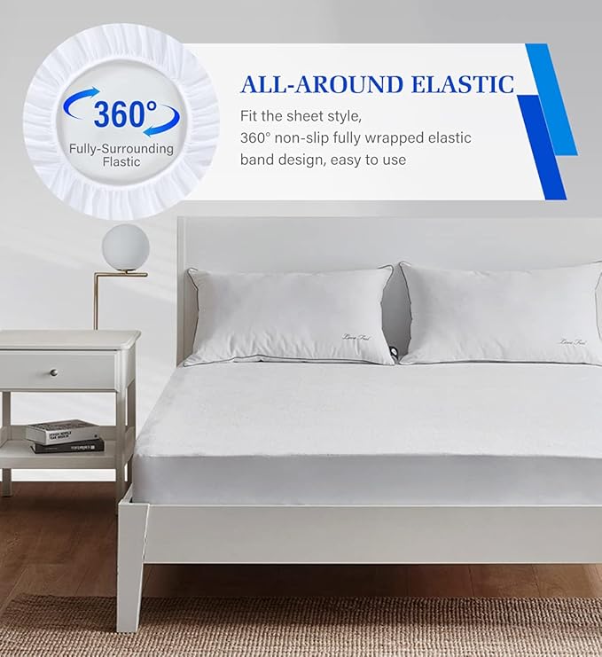 Artivestion Twin Mattress Protector, Waterproof Mattress Cover - 2 Pack, White, 39x75 inches, Polycotton, Breathable, Soft, Quiet, Washable, for Adults