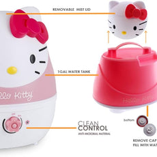Crane Adorables Ultrasonic Humidifiers for Bedroom and Baby Nursery, 1 Gallon Cool Mist Air Humidifier for Large Room or Kid's Room, Humidifier Filters Optional, Hello Kitty
