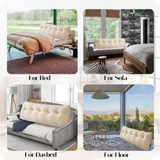 Large Bolster Triangular Headboard Wedge Backrest Positioning Support Bed Rest Reading Pillows Headboard Wedge Pillows for Day Bed with Removable Cover