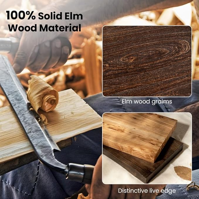 Fun Memories Floating Shelves for Wall, 72"x9.3" Rustic Solid Elm Wood Shelves, Heavy-Duty Wall Mounted Shelves with Invisible Brackets for Living Room, Bedroom, Kitchen, Natural Finish