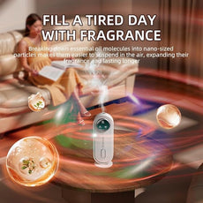 Waterless Essential Oil Diffuser for Home and Car Portable Aromatherapy Diffuser with 7 Mist Modes 1800mAh Rechargeable Battery Operated Scent Diffuser for Large Room Bedroom Office Bathroom