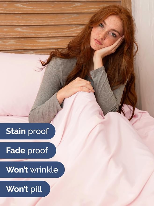 Extra Deep Pocket Queen Sheet Set - 4 Piece Breathable & Cooling Bed Sheets - Hotel Luxury Sheet Set - Soft, Wrinkle Free & Comfy - Easily Fits Extra Deep Mattresses - Deep Pocket Lavender Pink Sheets