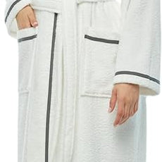 Arus Women's Hooded Classic Bathrobe Turkish Cotton Robe with Full Length Options