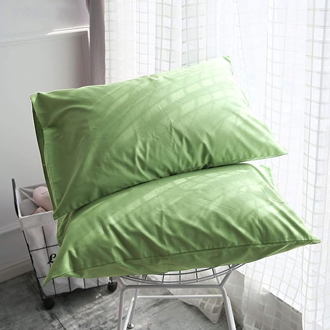 FLXXIE 2 Pack Microfiber King Pillow Cases, 1800 Super Soft Pillowcases with Envelope Closure, Wrinkle, Fade and Stain Resistant Pillow Covers, 20x36, Sage Green