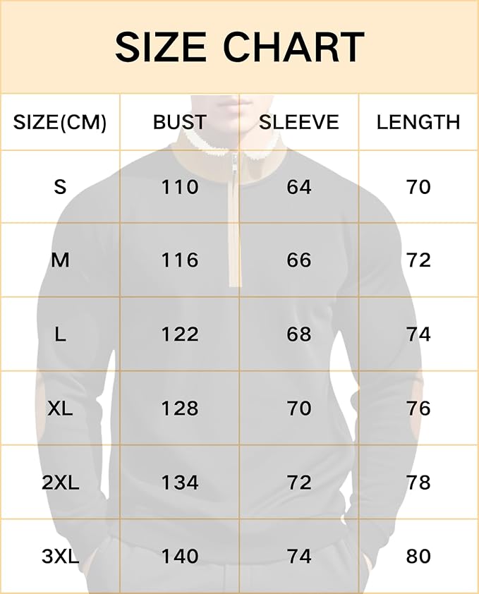 Men's Quarter Zip Sweatshirt - Stand Collar Solid Casual Top Autumn Winter Wear for Vacation Daily Use