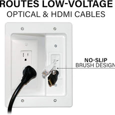 SANUS Ultimate in-Wall Cable Management Kit for Mounted TV & Soundbar - Includes Soundbar & TV Wire Management - Conceals Power, HDMI, Optical, and Low-Voltage Wires Behind Wall Model: WSIWPSB1