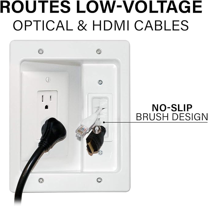 SANUS Ultimate in-Wall Cable Management Kit for Mounted TV & Soundbar - Includes Soundbar & TV Wire Management - Conceals Power, HDMI, Optical, and Low-Voltage Wires Behind Wall Model: WSIWPSB1