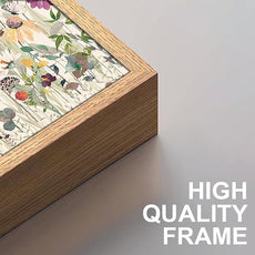 Large Floral Wall Art Decor Framed Colorful Wildflower Painting Pictures for Living Room Bedroom 40x20 Inches