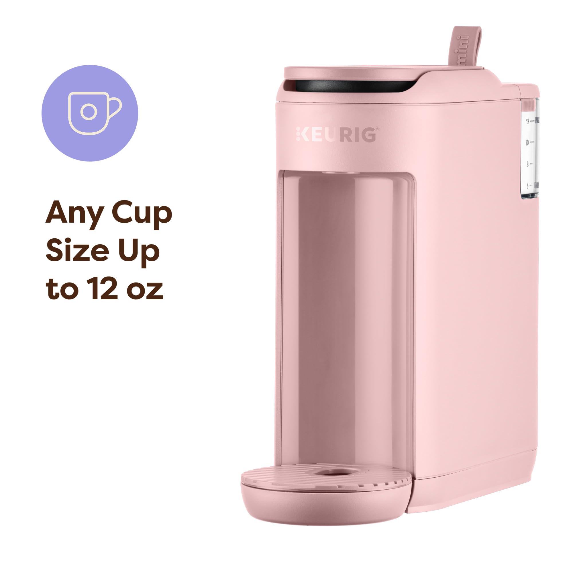 Keurig K-Mini Mate Single Serve K-Cup Pod Coffee Maker, Brews Up to 12 oz Cup, Compact Portable Coffee Machine for Small Spaces, Great for Dorms & Offices, Pink Sands Dormly