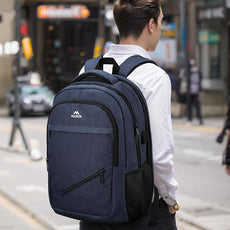 MATEIN 17 Inch Laptop Backpack, Large Work Backpack Travel Carry On TSA Approved with Trolley Sleeve, College Computer Bag with USB Charging Port, Water Resistant Commute Daypack for Men, Dark Blue