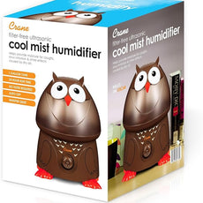 Crane Animal Humidifier for Bedroom, Ultrasonic Cool Mist for Baby Nursery, Adjustable Settings, Auto Shut-Off, Owl