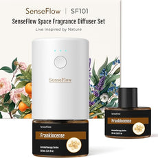 SF101 Waterless Ultrasonic Essential Oil Diffuser–100% Plant-Based,120-Day Natural Air Freshener & Aromatherapy Diffuser for Home,Hotel,Studio-Frankincense