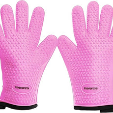 KITCHEN PERFECTION XL Silicone Smoker Oven Gloves-Extreme Heat Resistant BBQ Gloves-Handle Hot Food Right on Your Grill Fryer&Pit|Waterproof Grilling Cooking Baking Mitts|Superior Value Set+3 Bonuses