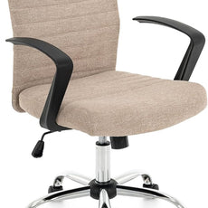 422 High Back Ribbed Office Chair Ergonomically Designed with Armrest Executive Swivel Computer Chairs with Wheels for Conference Study Leisure(Khaki)