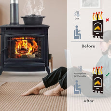 INNO STAGE Wood Stove Steamer, Cast Iron Humidifier for Stove, Home Indoor Decorative, Matte Black Finish, Rust Resistant, Lattice Top, 2.5 Quart Capacity, Patented