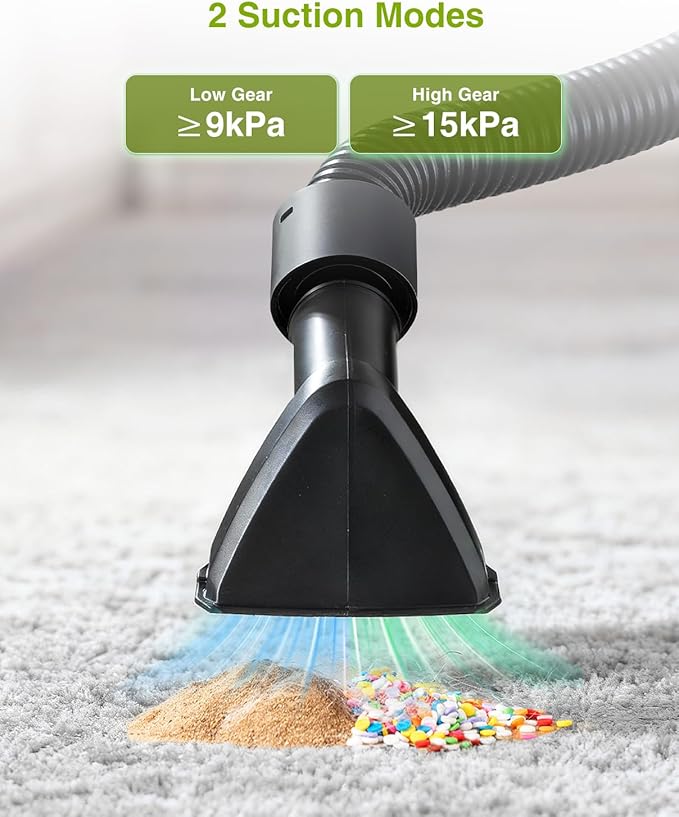 Cordless Shop Vac, 2.6 Gal 2x4.0Ah Battery Powered Shop Vac, 3-in-1 Cordless Shop Vacuum Wet and Dry with Strap, 4 Wheels, Accessory Storage Holder, Ideal for Garage, Car, Workshop