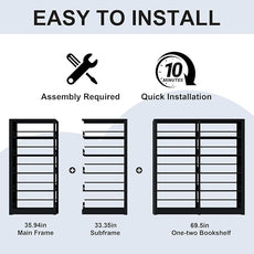 5 Tier Metal Bookshelf, 69