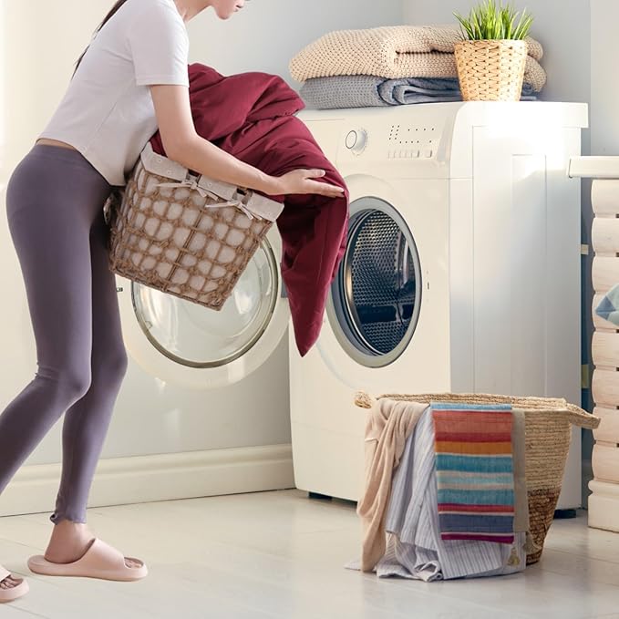 ROSGONIA Queen Comforter Set Dark Red,3pcs Bedding Comforter Sets(1 Boho Red Comforter & 2 Pillowcases) All Season Lightweight Bedspread Blanket Quilt